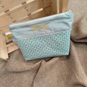 Trousse de toilette Graphique - vert de gris