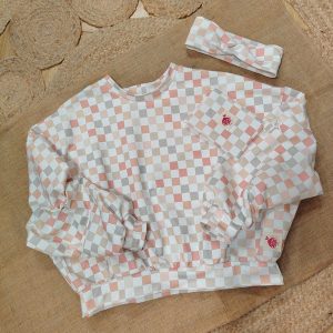 Sweat Loose Damiers pastel