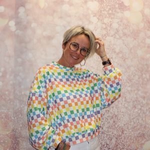 Sweat Loose Damiers rainbow