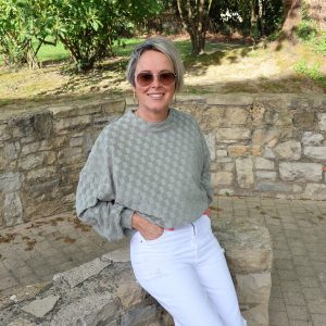 Sweat Loose éponge Damiers - kaki