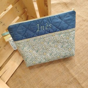 Trousse de toilette Liberty Katie and Millie vert