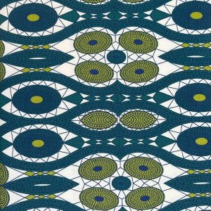 Tissu French Terry Ethnique fond bleu