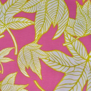 Tissu French Terry Floral fond rose