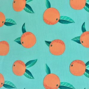 Tissu French Terry orange