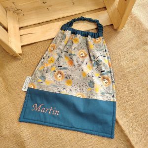 Serviette élastique Lions - bleu