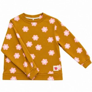 Sweat moutarde fleuri