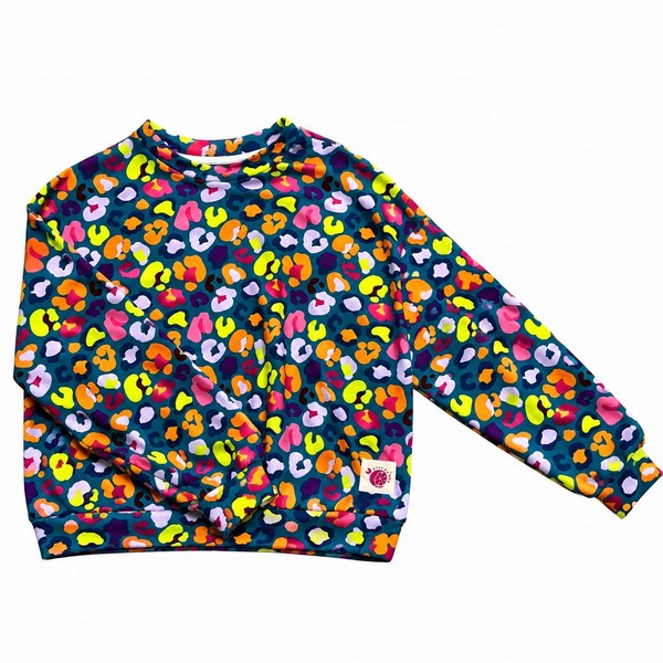 Sweat léopard bleu