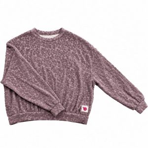 Sweat léopard violet