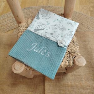 Protège Carnet de santé animaux - forêt - vert - sauge