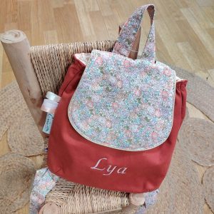 Sac à dos maternelle liberty- michelle - dragée - marsala