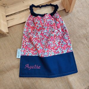 Serviette élastique liberty - wiltshire - rouge - bleu