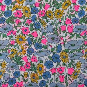 Tissu Liberty  Poppy and Daisy rose néon